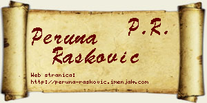 Peruna Rašković vizit kartica